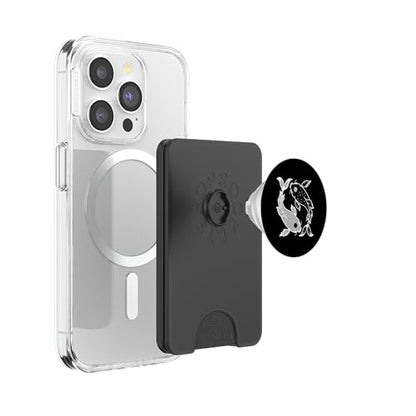 Pisces Yin and Yang Symbol PopSockets PopWallet for MagSafe - style: Magnetic PopWallet