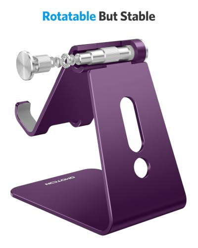 OMOTON C2 Adjustable Cell Phone Stand with Charging Cutout, Deep Purple - color: Deep Purple
