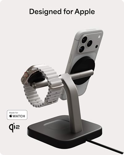 Mophie 3-in-1 Wireless Charging Stand - Qi2-Certified w/Up to 15W Power - color: Black, size: 3-in-1 Charging Stand