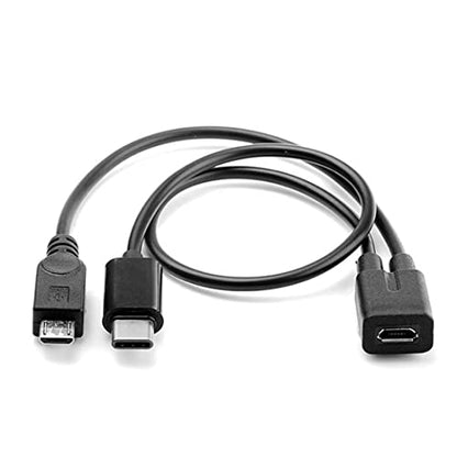 chenyang Micro USB Y Splitter Cable,Micro USB 1 to 2 USB C/Micro USB Charging Extension Cable Supports Charging Two Devices at The Same Time - style: Micro USB to USB C ＆ Micro USB