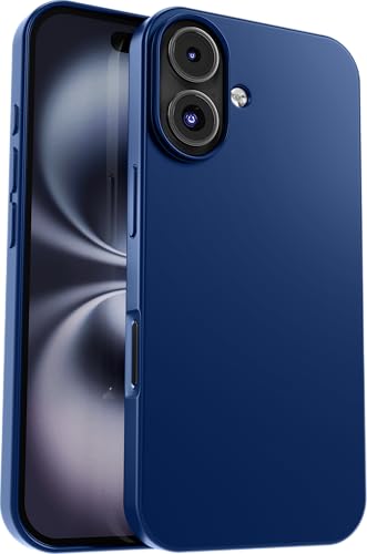 IceSword Compatible with iPhone 16 Case Blue Navy Royal, Silicone Phone Case Cover Slim Thin Full Body Protective, Soft Neutral Premium Gel Anti Scratch[Shockproof] 6.1 inch iP16 - Blue - color: Blue, size: iPhone 16 (6.1 inch)
