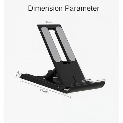 Foldable Phone Stand for Desk | Six Position Adjustable Folding Bracket for Cell Phone | Black Cellphone Holder for Desk & Smartphone Stand | Cellphone & Accessories for Men & Women - style: J