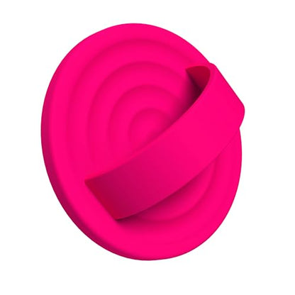 Upgraded Magnetic Phone Grip, Liquid Silicone Soft and Portable, Removable Finger Loop Ring Grip Holder for iPhone, Strong Magnetic Attraction, Compatible with MagSafe Phone Case, Neon Pink - color: Neon Pink