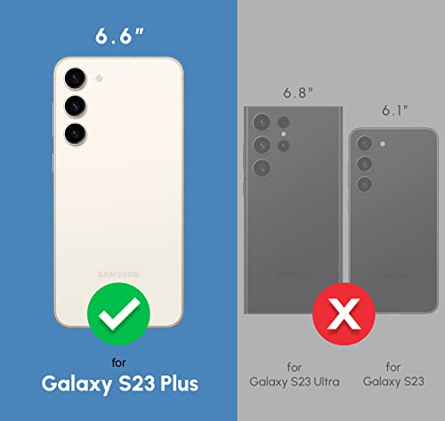 Shields Up for Samsung Galaxy S23 Plus Case with Card Holder Stand, Clear - color: Clear, size: Galaxy S23 Plus