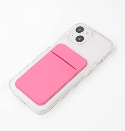 Fulgamo Phone Wallet Stick on,Card Holder for Phone Case,Phone Card Holder - color: Pink,Black,Grey