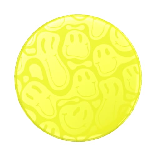 PopSockets Adhesive Phone Grip, Holder- Neon Jolt Smiley - color: Yellow Smiley, style: Adhesive