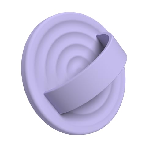 Upgraded Magnetic Phone Grip, Liquid Silicone Soft and Portable, Removable Finger Loop Ring Grip Holder for iPhone, Strong Magnetic Attraction, Compatible with MagSafe Phone Case, Lilac Purple - color: Lilac Purple