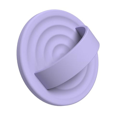 Magnetic Phone Grip Ring, Compatible with MagSafe, Upgraded Liquid Silicone for Secure Comfort, Rotating Finger Loop Ring Grip Holder for iPhone 17/16/15/14/13/12 Pro Max Plus, Lilac Purple - color: Lilac Purple