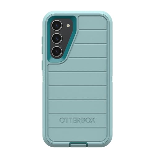 OtterBox Galaxy S23+ (Only) - Defender Series Case - Sunset Lagoon (Blue) - Rugged & Durable - with Port Protection - Includes Holster Clip Kickstand - Non-Retail Packaging - color: Sunset Lagoon (Blue)
