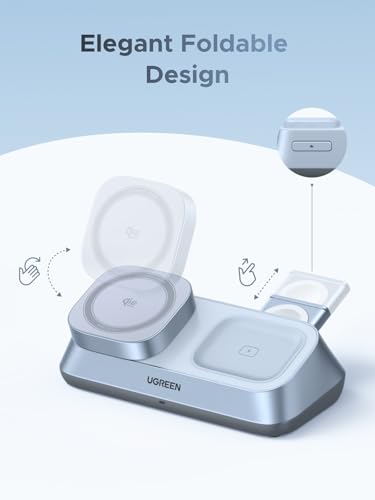 UGREEN MagFlow Qi2.2 25W 3-in-1 MagSafe Compatible Fast Charging Station