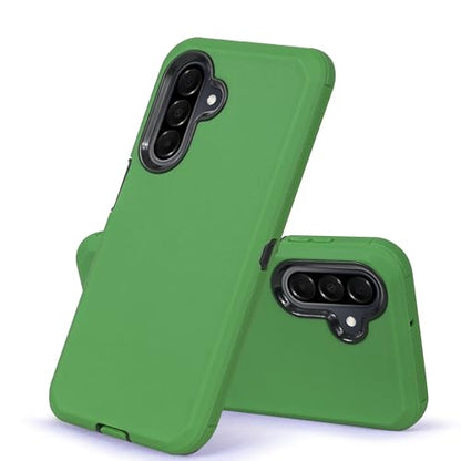 Compatible for Samsung Galaxy A26 5G, Built in Screen Protector, Belt Clip Holster Heavy Duty Defender Case Dustproof Shockproof Protection (Green) - color: Green