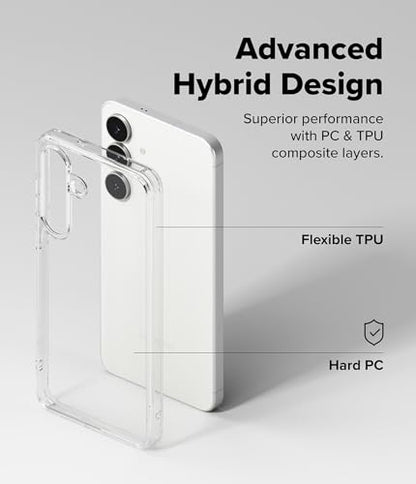 Ringke for Samsung Galaxy S25 FE Case [Fusion Matte Clear] | Oil & Dirt Resistant, Anti-Fingerprint Technology Prevents Oily Smudges, Frosted Coating Feels Velvety Soft - size: Galaxy S25 FE