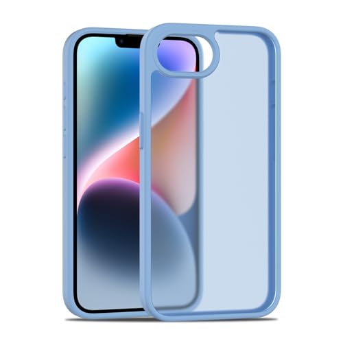 TENOC Phone Case Compatible with iPhone SE (2nd 2020 and 3rd 2022 Generation) & iPhone 7 & iPhone 8, Sierra Blue Case Translucent Protective Bumper Matte Hard Back Cover for 4.7 Inch - color: Sierra Blue, size: iPhone 7/8/SE
