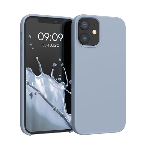 kwmobile Case Compatible with Apple iPhone 12 mini Case - TPU Silicone Phone Cover with Soft Finish - Light Blue Matte - color: light blue matte, size: iPhone 12 mini