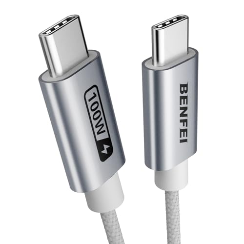 BENFEI 100W Silicone USB C Fast Charging Cable(3.3ft), Aluminum Shell, Woven Design for iPhone 15/15Pro/15Plus/15ProMax MacBook Pro/iPad Pro/Air 4,Samsung Galaxy S23+/S23