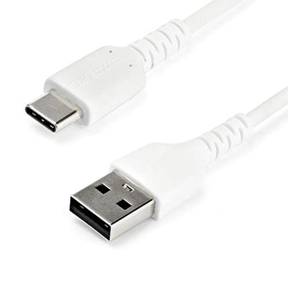 StarTech 3.3ft/1m USB-A to USB-C Cable, White, 3A, USB 2.0 - size: 3 ft / 1 m, style: white