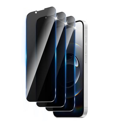 3 Pack Privacy Screen Protector Designed for iPhone 17e/16e/14/13/13 Pro,Full Coverage Anti-Spy Tempered Glass Film,9H Hardness,Anti-Fingerprint,Bubble Free,Easy to Install - color: iPhone 17e/16e FK3