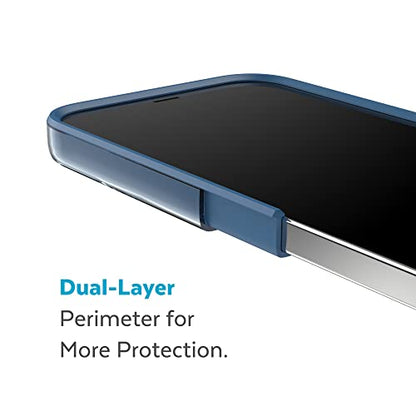 Speck iPhone 14 Pro Max Case - Drop Protection with Scratch Resistant Dual Layer Slim Phone Case for 6.7 Inch iPhones 14 Pro Max - Anti-Yellowing & Anti-Fade Case - Glass Navy/Winter Navy GemShell - color: Glass Navy/Winter Navy
