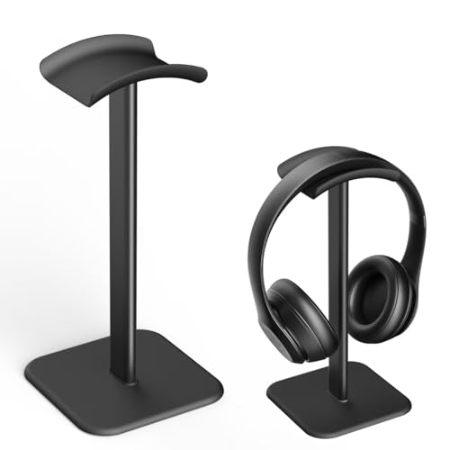 Headphone Stand for Desk - Headset Stand Headphone Holder (Black) - color: Black