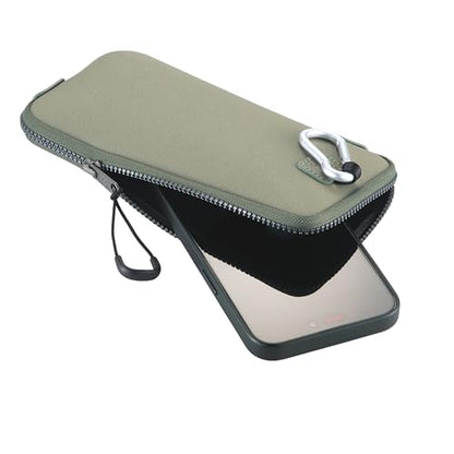 OneJoy Phone Sleeve Lightweight Cell Phone Pouch for Mobile Protection, Slim Fit and Durable, with Clip-on for Easy Carrying, Enough for 6.1" to 6.9" Cellphone [ Olive ] - color: olive