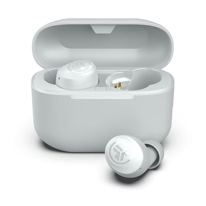 JLab Go Air Pop+ True Wireless Earbuds, in Ear Headphones, Bluetooth Earphones, 35H Playtime Ear Buds, Bluetooth Earbuds with Microphone, USB-C Charging Case, Dual Connect, EQ3 Sound, Cloud White - color: White, style: Matte
