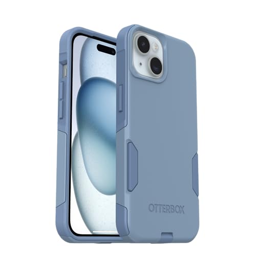 OtterBox iPhone 17e, 16e, 15, 14, & 13 Commuter Series Case - Crisp Denim (Blue), Pocket-Friendly, with Port Protection - Thin & Protective iPhone Case, Dual-Layer, Impact Absorbing iPhone Case - color: Blue