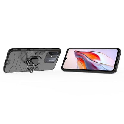 Max Power Digital Magnet Case for Xiaomi Redmi 12c Shockproof Hard Phone Cover with Grip, Metal Ring Kickstand Bumper Shell [Compatible with Magnetic Car Mount] (Black) - color: Black, size: Xiaomi Redmi 12c
