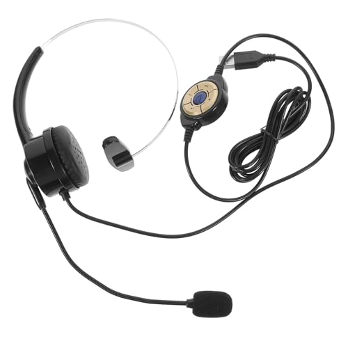USB Headset with Microphone, Single Ear Professional Communication Headset