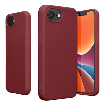 kwmobile Case Compatible with Apple iPhone 17e / iPhone 16e Case - Soft Slim Protective TPU Silicone Cover - Bordeaux Violet - color: bordeaux violet