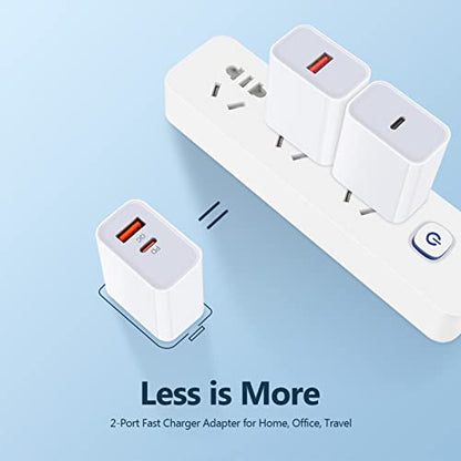 Pixel 11 10 9a Charger Fast Charging Block 20W USB C Fast Wall Charger Box - color: White