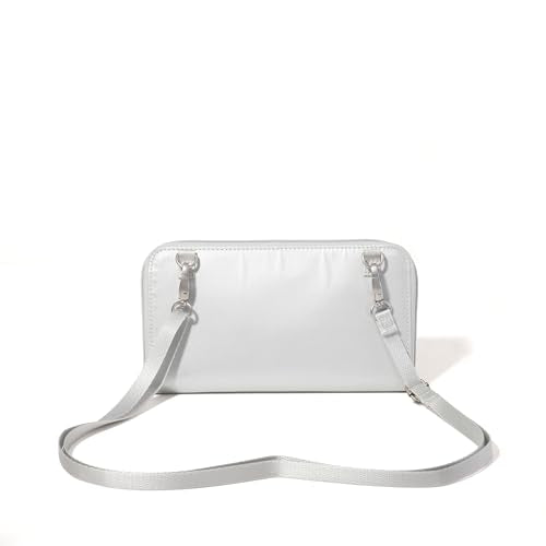 Baggallini Rfid Phone Wallet Crossbody - color: Silver Metallic
