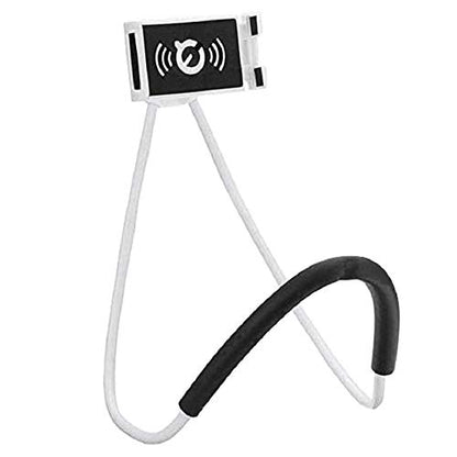 Universal Moblie Phone Stand,Lazy Cell Phone Holder&Neck Tablet Phone Mount - color: White