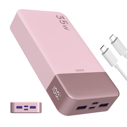 JUOVI Portable Charger 35W 20000mAh Power Bank - color: Pink