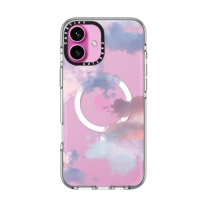 CASETiFY for iPhone 16 Plus Case - Impact Clear Compatible with MagSafe | Not Yellowing | 6.6 ft. 3x Military Grade Drop Protection | Clouds | Clear - color: Clouds, size: Iphone 16 Plus (6.7")