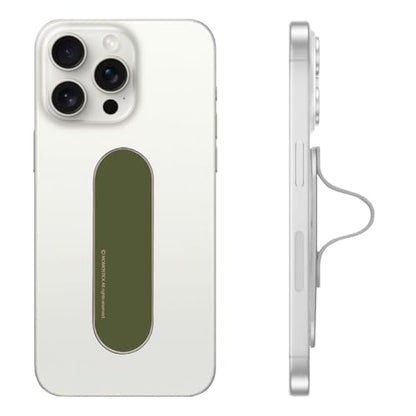 Momostick Premium Flatstick Collection, Slim Phone Grip and Stand, Adjustable Finger Loop Holder for All Smartphones, Universal and Pocket-Friendly Selfie Stand - color: Forest Green