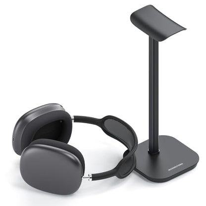 Headphone Stand, Aluminum Desk Headset Earphone Holder (Black) - color: Black