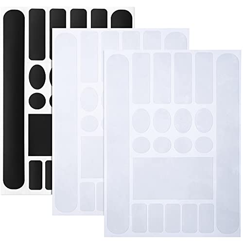 Outus 3 Pieces Bicycle Chainstay Protector - color: 2 Clear + 1 Black