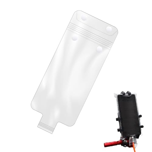 Handlebar Phone Holder – Waterproof Motorcycle Mobile Bag, Transparent Touchscreen Case with Charging Port | Phone Storage for Cycling Riders Delivery Takeaway Outdoor Commuting Adventure Travel
