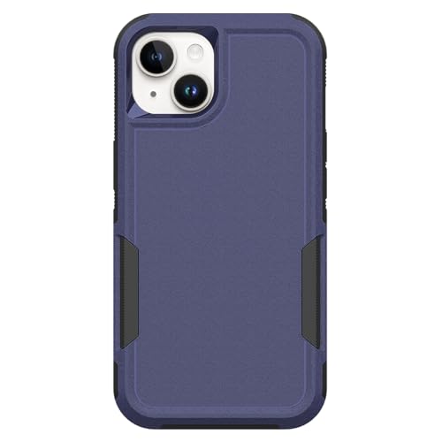 for iPhone 14 / iPhone 13 Case: Dual Layer Protective Heavy Duty Cell Phone Case Shockproof Rugged Bumper Tough with Screen Protector - 16FT Military Grade Drop Tested for iPhone 14 / iPhone 13, Blue - color: Navy Blue (PC) + Black (TPU)