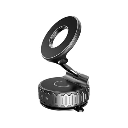 Car Phone Holder, 360° Adjustable Vacuum Suction Cup Vehicle Cell Phone Mount, Foldable Portable Hands Free Automotive Smartphone Holder, Universal Fit (Black) - color: Black