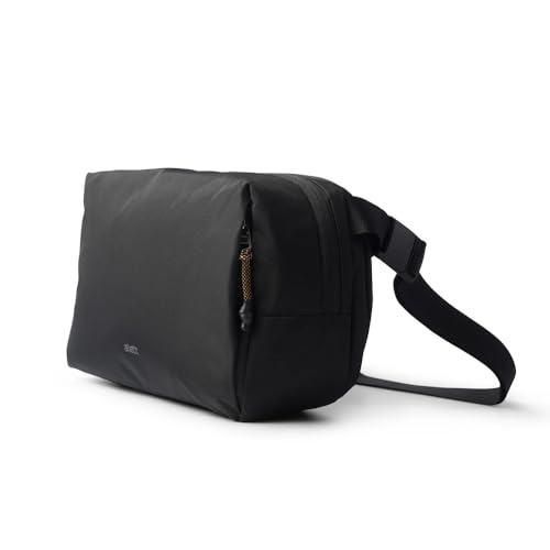 Allett Daily Sling Bag for Men & Women, Water-Resistant Nylon Crossbody - color: Black