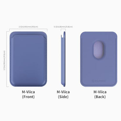 Sinjimoru Magnetic Card Wallet for MagSafe, Vegan Leather, Lavender - color: Lavender