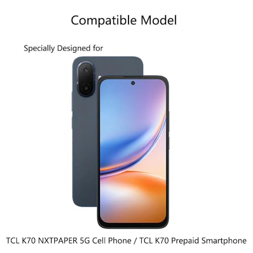 Phone Case for TCL K70 Prepaid Smartphone 6.75" - Slim Matte Black Case - [Lightweight] Full Body Protective Phone Cases Cover | Compatible with TCL K70 5G, Alcatel (K70) T523V
