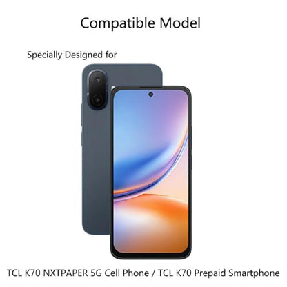 Phone Case for TCL K70 Prepaid Smartphone 6.75" - Slim Matte Black Case - [Lightweight] Full Body Protective Phone Cases Cover | Compatible with TCL K70 5G, Alcatel (K70) T523V