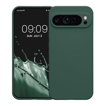 kwmobile Case Compatible with Google Pixel 9 Pro XL Case - Protective Slim TPU Cover with Soft Matte Finish - Moss Green - color: moss green