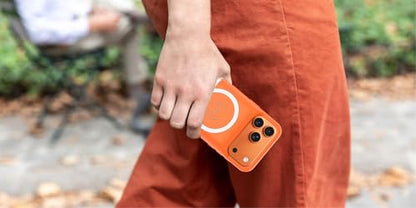 Battery Case for iPhone 17 Pro Max, 12000mAh Protective Charging Case with Wireless Charging Compatible with iPhone 17 Pro Max (6.9 inch) Rechargeable Battery Pack Charger Cover with Carplay (Orange) - size: iPhone 17 Pro Max Orange -12000mAh