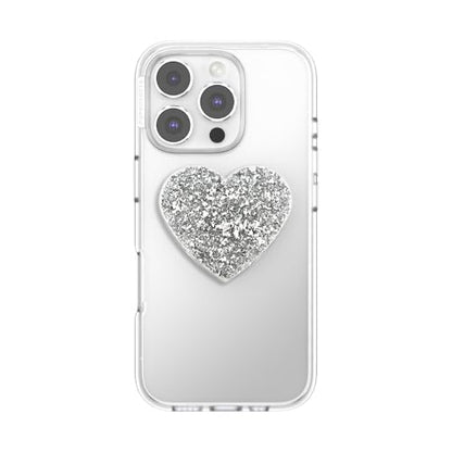 PopSockets Adhesive Phone Grip, Holder- Silver Sizzle - color: Confetti Foil Silver Adhesive, style: Adhesive