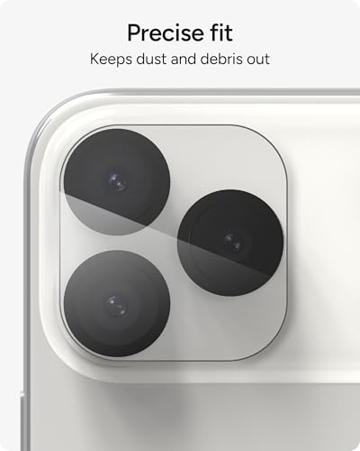 ZAGG Glass Elite iPhone Camera Lens Protector for iPhone 17 Pro Max / 17 Pro - Camera Frame, Maximum Impact & Scratch Protection, Anti-Reflective Technology, Smudge-Resistant, Precise Fit