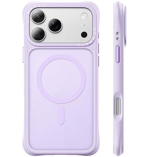 ORNARTO Magnetic for iPhone 17 Pro Max Case, Translucent Matte, Purple | 20FT Military-Grade Drop Protection, Compatible with MagSafe, Slim & Lightweight, AirBuffer Corners, Gecko-Grip Interior - color: Purple