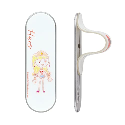 Momostick Flatstick, Cell Phone Finger Grip Strap Holder for Hand, Cell Phone Stand, New Slim Finger Loop Selfie Grip Compatible with Most Smartphones-Little Hero Girl - color: Little Hero Girl